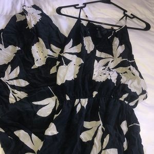 Long Navy blue and white lucky brand dress.